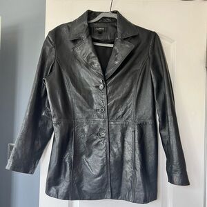 Y2K Colebrook Essentials Black Leather Jacket